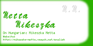 metta mikeszka business card